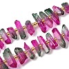 Electroplated Natural Quartz Crystal Beads Strands G-F800-D09-1