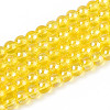 Electroplate Transparent Glass Beads Strands GLAA-T032-T4mm-AB12-A-1
