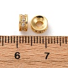 Brass Micro Pave Cubic Zirconia Beads KK-F898-09G-3