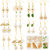 DIY Daisy Dangle Earrings Making Kits DIY-SC0003-32-1