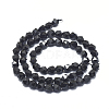 Natural Black Onyx Beads Strands G-K303-B02-6mm-2
