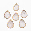 Natural Capiz Shell Pendants SSHEL-R144-04-1