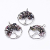 Natural Multicolor Tourmaline Pendants G-E419-14P-2