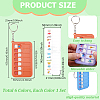 6 Bags 6 Colors ABS Plastic Memo Board Keychain KEYC-GA0001-57-2