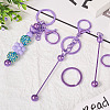 5Pcs Alloy and Brass Bar Beadable Keychain for Jewelry Making DIY Crafts DIY-SW0001-15C-6