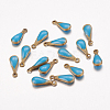 Antique Golden Plated Brass Enamel teardrop LS-X-KK-Q571-01C-1