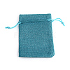 Polyester Imitation Burlap Packing Pouches Drawstring Bags X-ABAG-R005-18x13-17-1