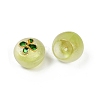 Transparent Glass Apple Pendants DGLA-E004-16B-2