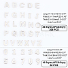 DICOSMETIC 288Pcs 36 Style 304 Stainless Steel Alphabet LetterA~Z Charms and Number 1~9 Charms STAS-DC0002-31-2