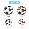 GOMAKERER 24Pcs 4 Styles Football Computerized Embroidery Cloth Sew on Patches PATC-GO0001-01-2