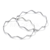 Non-Tarnish 304 Stainless Steel Wave Finger Rings RJEW-G298-01P-2