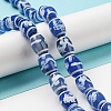 Blue Tibetan Style dZi Beads Strands TDZI-NH0001-C01-01-2