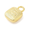 Lock Shape Rack Plating Brass Pendants Charms KK-S396-59G-2