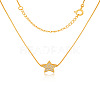 Star 925 Sterling Silver Micro Pave Clear Cubic Zirconia Pendant Necklaces for Women FS-WGE80D2-01-1