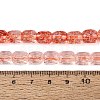 Transparent Crackle Glass Beads Strands GLAA-Q108-04A-10-4