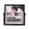 Rectangle with Butterfly Iron Photo Frame LS-AJEW-WH0285-33-1