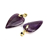 Natural Amethyst Pendants X-G-E570-01G-05-2