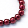 Baking Paint Pearlized Glass Pearl Round Bead Strands HY-Q003-6mm-39-2
