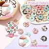 50Pcs 10 Colors Printed Alloy Pendants ENAM-CJ0006-81-3