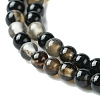 Dyed & Heated Natural Black Agate Bead Strands X-G-A130-2mm-K01-4