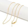 1mm Rack Plating Brass Cable Chain Adjustable Slider Necklaces for Women Men X-MAK-L044-55G-2