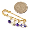 Blue Evil Eye Resin & Alloy Enamel Eye Charm Kilt Pins JEWB-BR00177-3