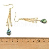 Shell Pearl & Abalone Shell/Paua Shell Dangle Earrings for Women EJEW-JE07328-7