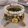 Boho Style Wood Beaded Stretch Bracelet Sets for Women WGE3C3B-51-1