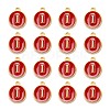 Golden Plated Alloy Enamel Charms X-ENAM-S118-03I-2