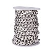 304 Stainless Steel Cuban Link Chains CHS-E018-14P-3