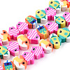 Handmade Polymer Clay Beads Strands X-CLAY-N008-081-1