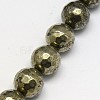 Natural Pyrite Beads Strands G-L031-10mm-03-2