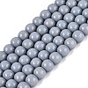 Opaque Solid Color Glass Beads Strands GLAA-T032-P6mm-25-1
