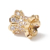 Eco-Friendly Rack Plating Brass Micro Pave Cubic Zirconia Double Sided Bead Caps KK-F835-25B-G-2