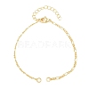 Brass Figaro Chain Bracelet Making KK-CBADBBF-06G-1