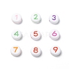 Opaque Acrylic Flat Round Beads SACR-Q100-M034-8