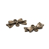 Bowknot Alloy Links connectors X-EA11930Y-AB-3