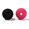 Rubberized Style Imitated Silicone Acrylic Beads MACR-T048-01C-03-2