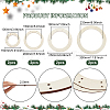 8Pcs 4 Styles Wreath Frames for Crafts WOOD-FG0001-33-2