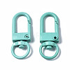 Spray Painted Eco-Friendly Alloy Swivel Snap Hooks Clasps PALLOY-T080-02D-NR-2