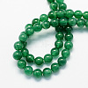 Round Dyed Natural Dyed & Heated Green Onyx Agate Beads Strands X-G-S123-6mm-2