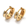 304 Stainless Steel Textured Hoop Earrings EJEW-P230-01A-G01-1