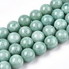 Natural Myanmar Jade/Burmese Jade Beads Strands G-T064-22-10mm-1