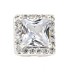 Brass Micro Pave Cubic Zirconia Beads KK-D408-11S-06A-1
