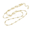 Brass Oval Ball Chain Necklaces for Men Women X-NJEW-L012-03G-4