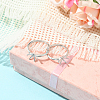 2Pcs Adjustable Rhodium Plated 925 Sterling Silver Finger Rings Components STER-BBC0008-60-4