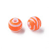 Opaque Striped Acrylic Beads MACR-S373-27A-04-1