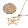 Brass Macrame Pouch Empty Stone Holder for Pendant Necklaces Making NJEW-JN04440-01-2