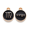 Alloy Enamel Pendants X-ENAM-S124-01B-08B-1