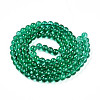 Baking Paint Transparent Glass Beads Strands DGLA-N006-8mm-09-2
